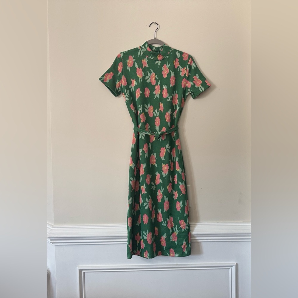 Zara Green Floral Dress - Picture 2 of 2